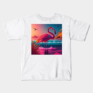 Summer Flamingo Tee! Kids T-Shirt